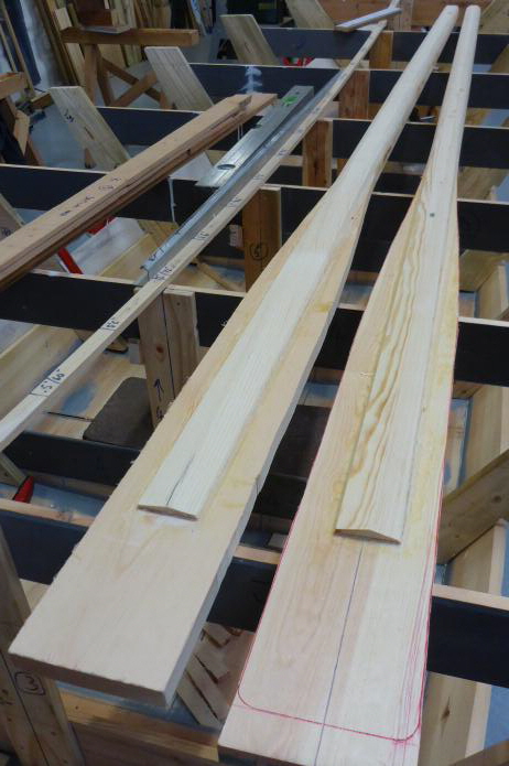 Gandelow_15-foot_Oars-paddles_Parts-glued-and-rough-shaped
